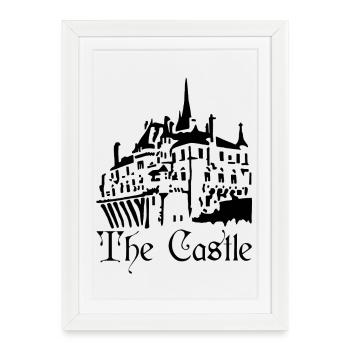 Le château noir - Affiche encadrée (27 × 37 cm) - blanc - Devant