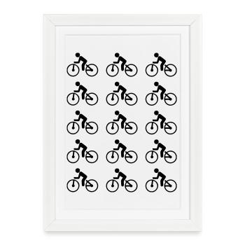 Bicycle - Framed poster (27 × 37 cm) - white - Front