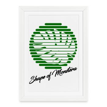 Monstera - Framed poster (27 × 37 cm) - white - Front