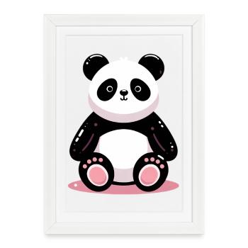 Panda - Framed poster (27 × 37 cm) - white - Front