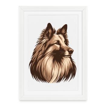 Groenendael - Affiche encadrée (27 × 37 cm) - blanc - Devant