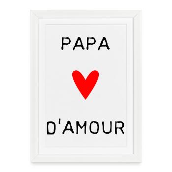 HAPPY FATHER'S DAY. DAD. FATHER'S DAY. FATHER - Framed poster (27 × 37 cm) - white - Front