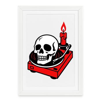 Black metal - Framed poster (27 × 37 cm) - white - Front