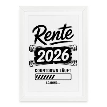 Pension Countdown 2026 - Framed poster (27 × 37 cm) - white - Front