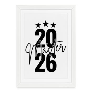 Master 2026 - Affiche encadrée (27 × 37 cm) - blanc - Devant
