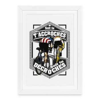 Hooks Hooks Cycling - Framed poster (27 × 37 cm) - white - Front