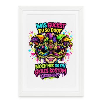 Carnival Replacement Costume Partner Funny - Framed poster (27 × 37 cm) - white - Front