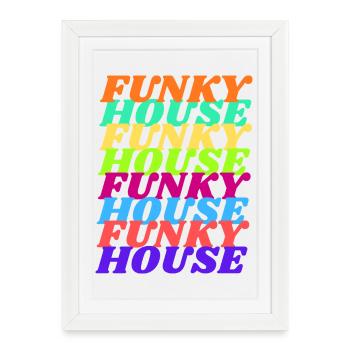 Ambiances Funky House - Affiche encadrée (27 × 37 cm) - blanc - Devant