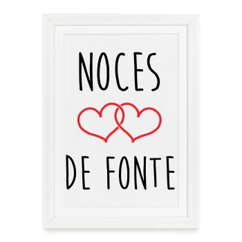 noces de Fonte 73 ans de mariage - Affiche encadrée (27 × 37 cm) - blanc - Devant