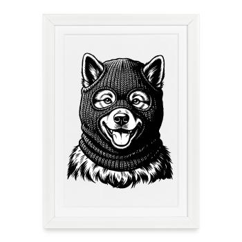 Eurasier | Bandito - Affiche encadrée (27 × 37 cm) - blanc - Devant