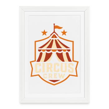 Circus Crew Funny Children's Circus - Framed poster (27 × 37 cm) - white - Front