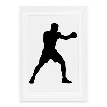 boxer - Framed poster (27 × 37 cm) - white - Front
