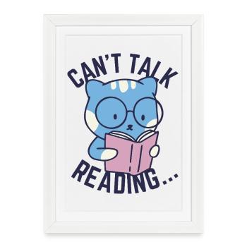 Ne pas parler, lire... - Affiche encadrée (27 × 37 cm) - blanc - Devant