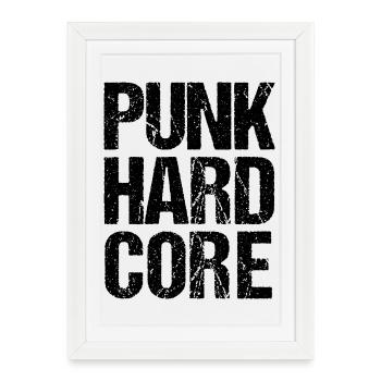 Punk HardCore - Affiche encadrée (27 × 37 cm) - blanc - Devant