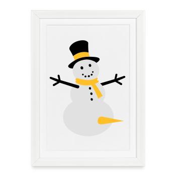 Ivresse de la neige - Affiche encadrée (27 × 37 cm) - blanc - Devant