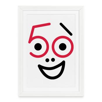 50 ans et toujours frais! - Affiche encadrée (27 × 37 cm) - blanc - Devant