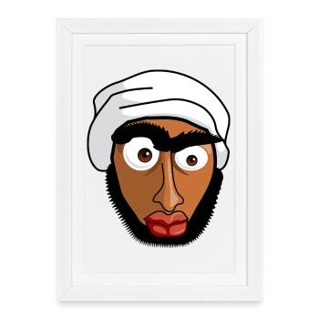 muslim - Affiche encadrée (27 × 37 cm) - blanc - Devant