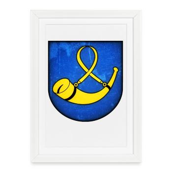 Tychy - Pologne - Affiche encadrée (27 × 37 cm) - blanc - Devant