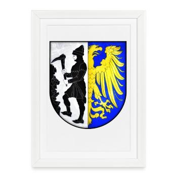 Bytom - Pologne - Affiche encadrée (27 × 37 cm) - blanc - Devant