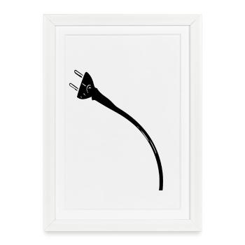 Plug - Framed poster (27 × 37 cm) - white - Front