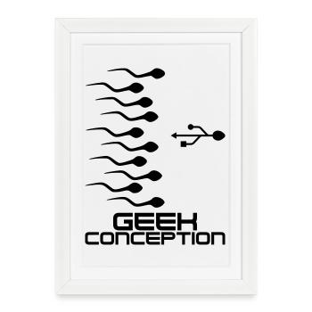 Geek Conception - Affiche encadrée (27 × 37 cm) - blanc - Devant