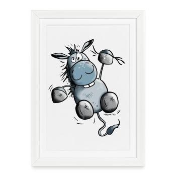 Lucky Donkey - Framed poster (27 × 37 cm) - white - Front