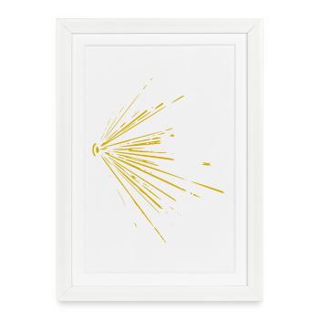 Sonnenstrahlen Explosion - Gerahmtes Poster (27 × 37 cm) - Weiß - Vorne