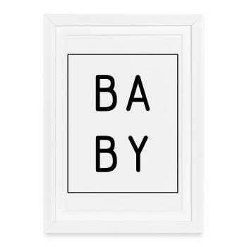 bébé - Affiche encadrée (27 × 37 cm) - blanc - Devant