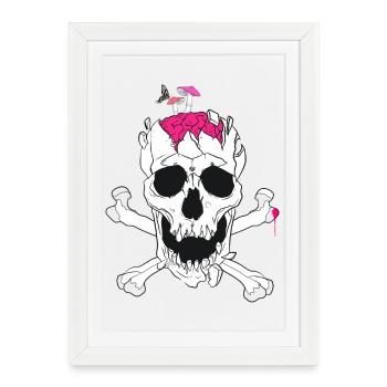 Champignon cérébral - Affiche encadrée (27 × 37 cm) - blanc - Devant