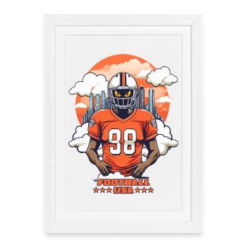 Football Player - Framed poster (27 × 37 cm) - white - Front