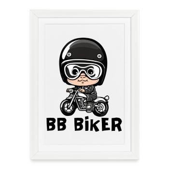 Baby biker, baby biker, baby biker - Framed poster (27 × 37 cm) - white - Front