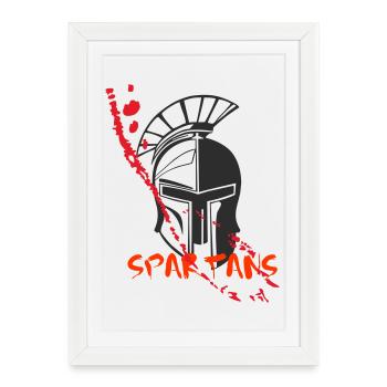 Helmet Sparta and Blood 7 - Framed poster (27 × 37 cm) - white - Front