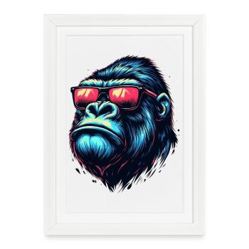 Gorilla - Framed poster (27 × 37 cm) - white - Front