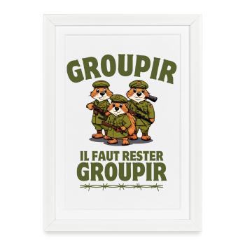 septième compagnie, la septième compagnie, Tassin - Affiche encadrée (27 × 37 cm) - blanc - Devant