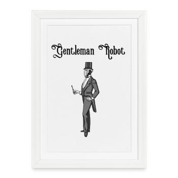 Vintage Robot - Framed poster (27 × 37 cm) - white - Front