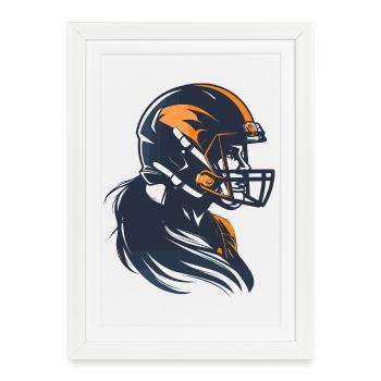 Footballeur - Affiche encadrée (27 × 37 cm) - blanc - Devant