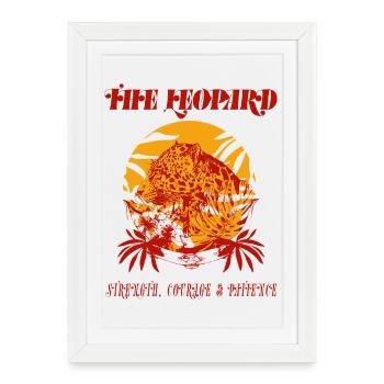 LE LÉOPARD - Affiche encadrée (27 × 37 cm) - blanc - Devant