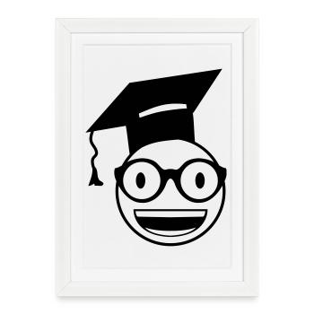 Étudiant nerd - Affiche encadrée (27 × 37 cm) - blanc - Devant