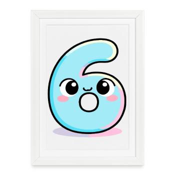 Six adorables gâteaux - Affiche encadrée (27 × 37 cm) - blanc - Devant