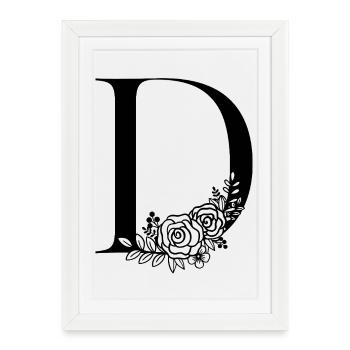 Alphabet D - Affiche encadrée (27 × 37 cm) - blanc - Devant