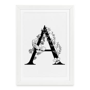alphabet A - Affiche encadrée (27 × 37 cm) - blanc - Devant
