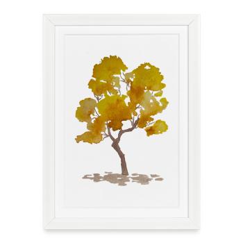 Arbre d'automne - Affiche encadrée (27 × 37 cm) - blanc - Devant