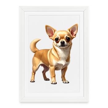 Fawn Chihuahua - Framed poster (27 × 37 cm) - white - Front