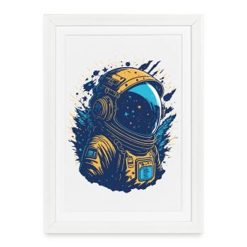 Star Astronaut en orbite - Affiche encadrée (27 × 37 cm) - blanc - Devant