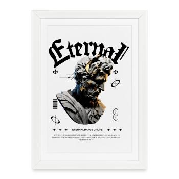 Bug de la statue éternelle en bronze - Affiche encadrée (27 × 37 cm) - blanc - Devant