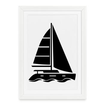 catamaran - Affiche encadrée (27 × 37 cm) - blanc - Devant