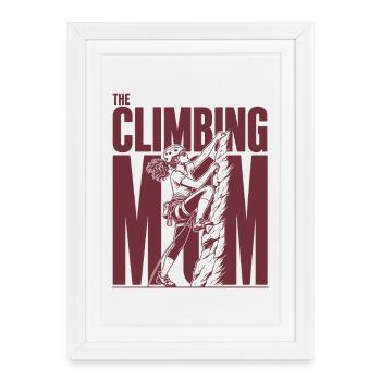 Grimpe Maman Kletter Mama Shirt - Affiche encadrée (27 × 37 cm) - blanc - Devant