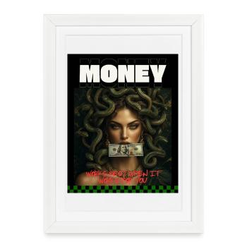 Grec méduse - Affiche encadrée (27 × 37 cm) - blanc - Devant