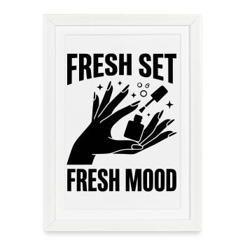 Nouvel ensemble Design d’ongles Mood Fresh Manucure - Affiche encadrée (27 × 37 cm) - blanc - Devant