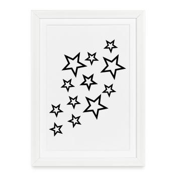 sterne und sternchen - Framed poster (27 × 37 cm) - white - Front